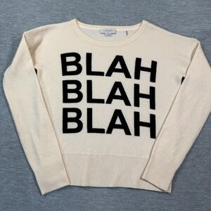 Christopher Fischer Sweater Women Medium Cream Cashmere Knit Pullover Soft Luxe